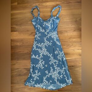 Faithfull the Brand blue floral summer dress, size small